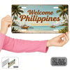 2D Flat - Vintage Metal License Plate From The Philippines, 2D Flat, 2D Print, Single Piece, Decorative Sign (12.0 X 6.0 Inch), Travel Gift, Island Lover, Vacationer, Suitable For Home Wall Decor, Porch, Balcony (For Decoration Only)